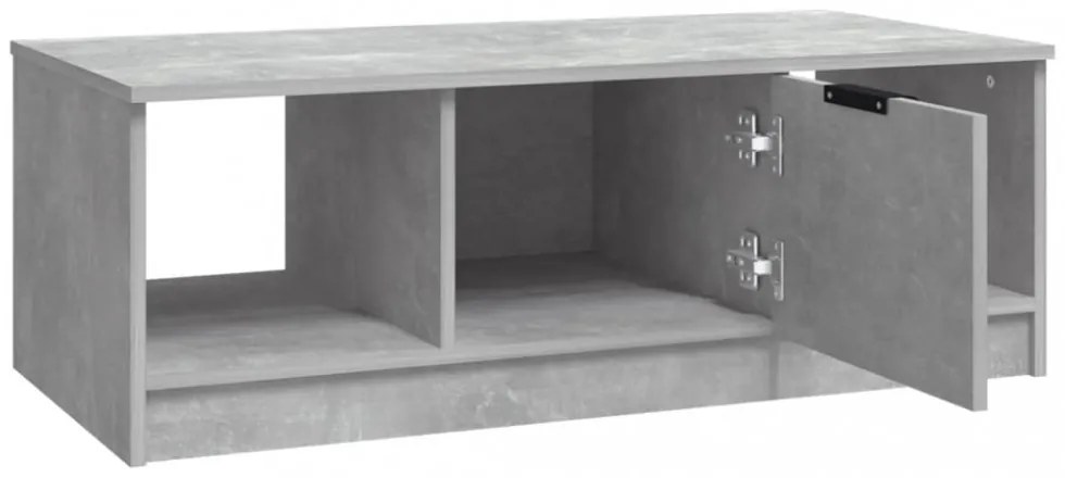 betonszürke szerelt fa dohányzóasztal 102 x 50 x 36 cm