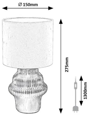 Rabalux 74058 - Asztali lámpa GLIMO 1xE14/40W/230V fekete
