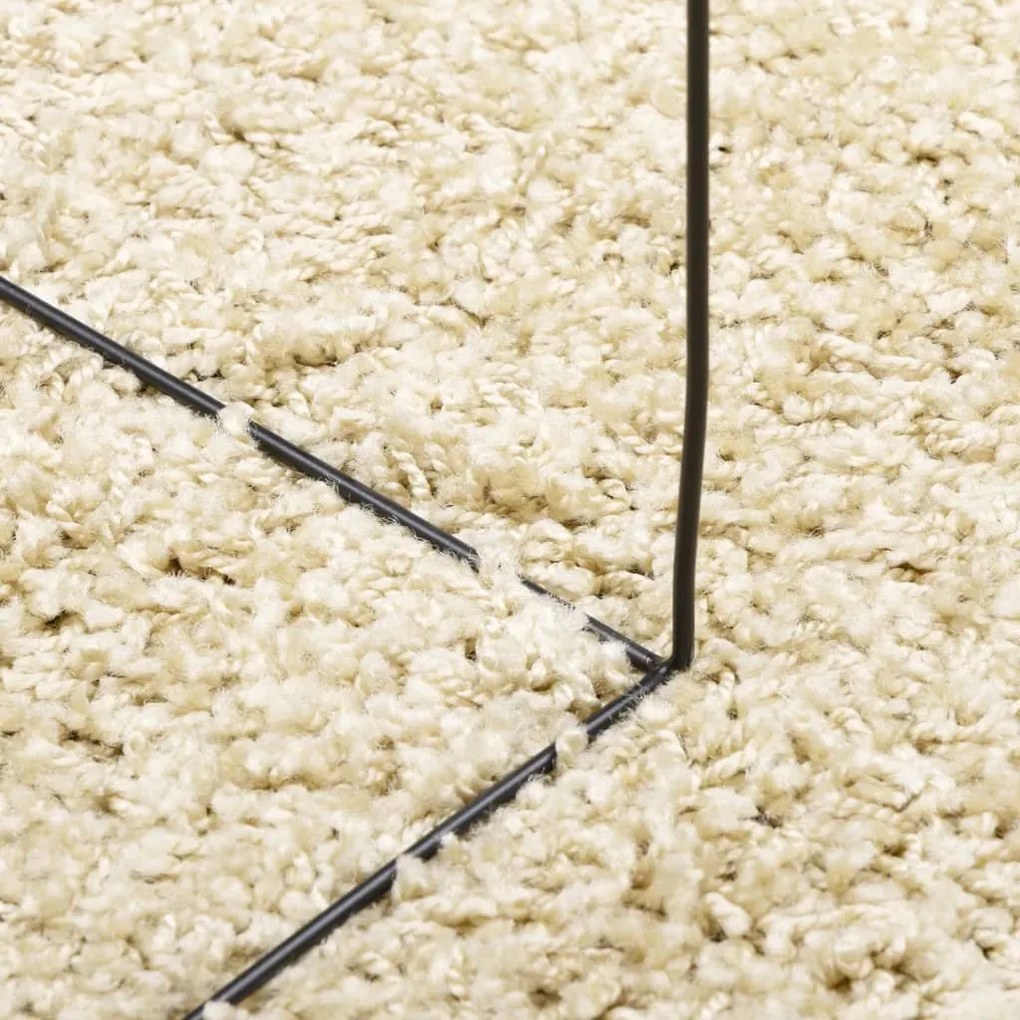 PAMPLONA arany magas szálú bolyhos modern szőnyeg Ø 100 cm