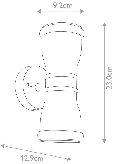 Elstead GZH-MALV - LED Kültéri fali lámpa MALVERN 2xGU10/7W/230V IP44
