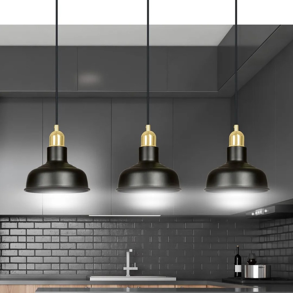 Emibig loft skandináv függeszték ibor fekete emi1042/3