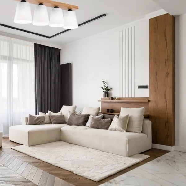 Felületre szerelhető csillár LULA 4xE27/60W/230V tölgy