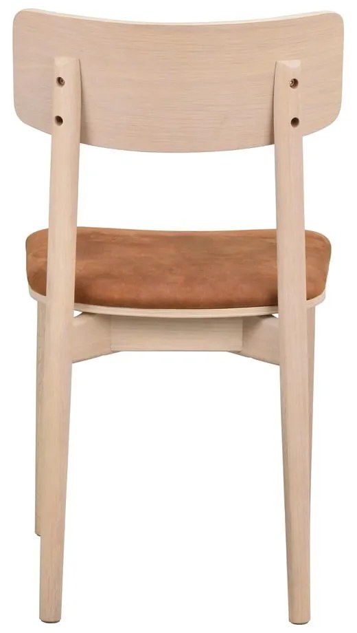 Konyakbarna-natúr színű bőr utánzat étkezőszék szett 2 db-os Wolcott – Rowico