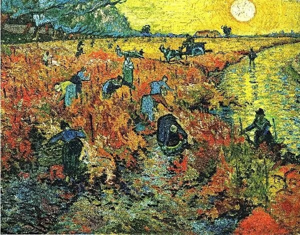 Van Gogh-Vineyards at Arles üvegkép, falikép