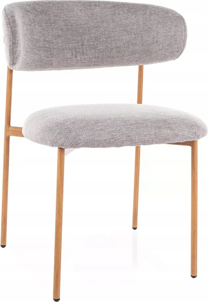 Fém szék Elton D Brego váz fém tölgy szövet brego szürke 07