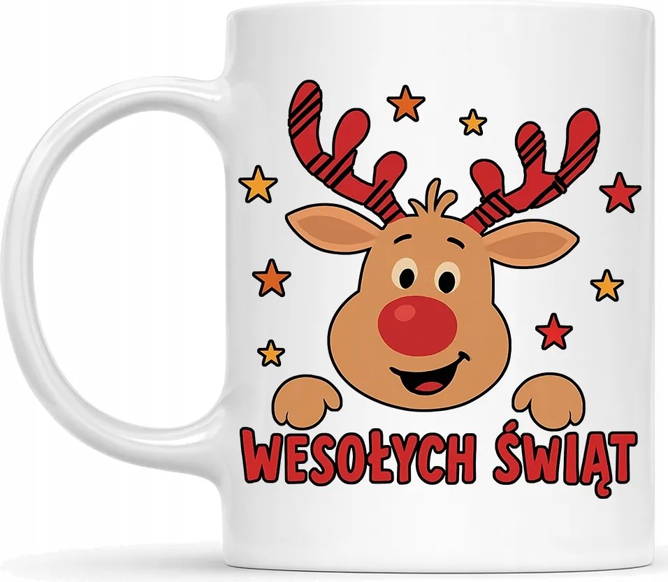 Mikulás bögre rénszarvassal Karácsonyi ajándék