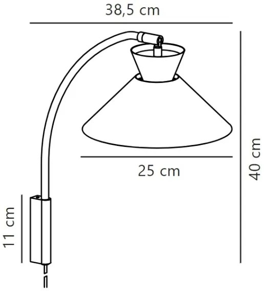Nordlux - Fali lámpa DIAL 1xE27/40W/230V szürke