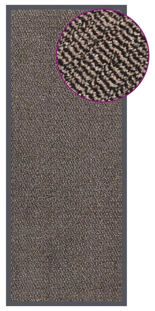sötétbarna tűzött lábtörlő 60 x 150 cm