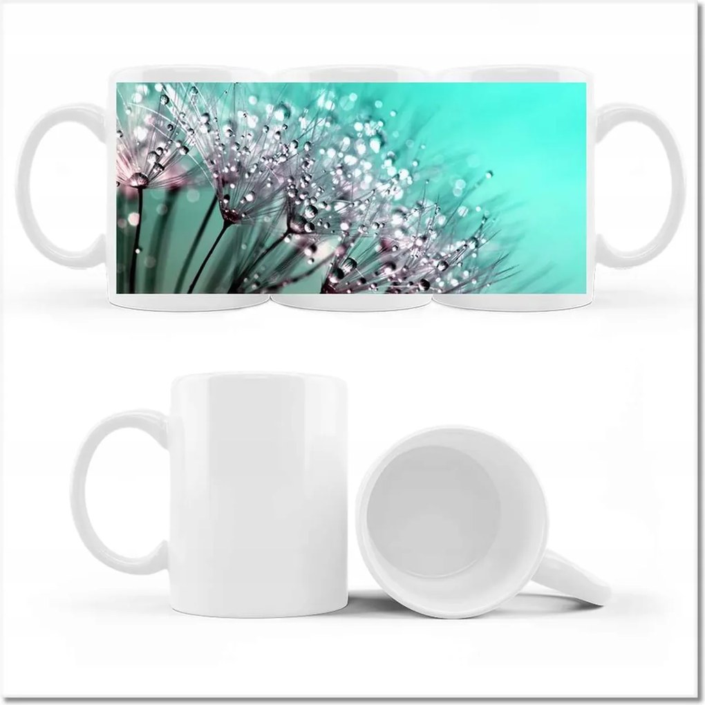 Nyomott mintás bögre harmatcseppek Pitypang