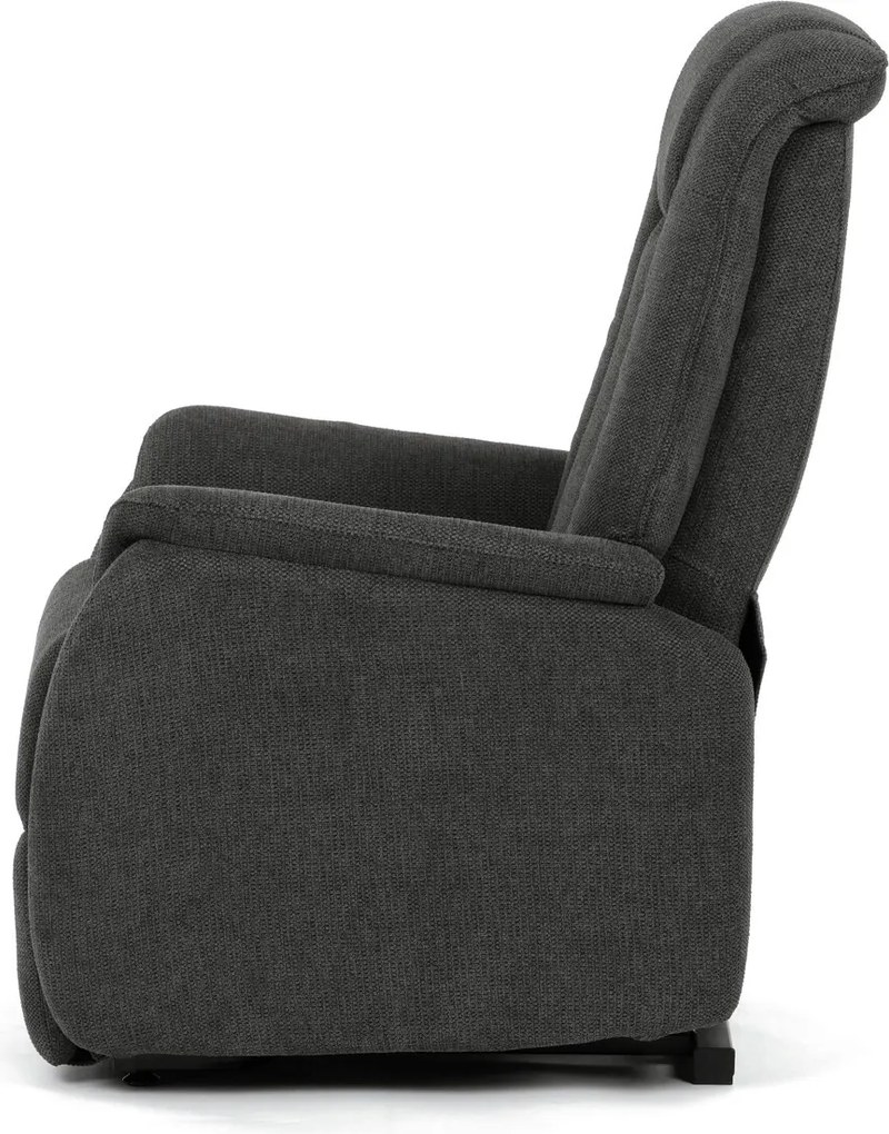 Polohovací křeslo, elektrické kabelové ovládání, šedá, látka, TV-L8963 GREY2