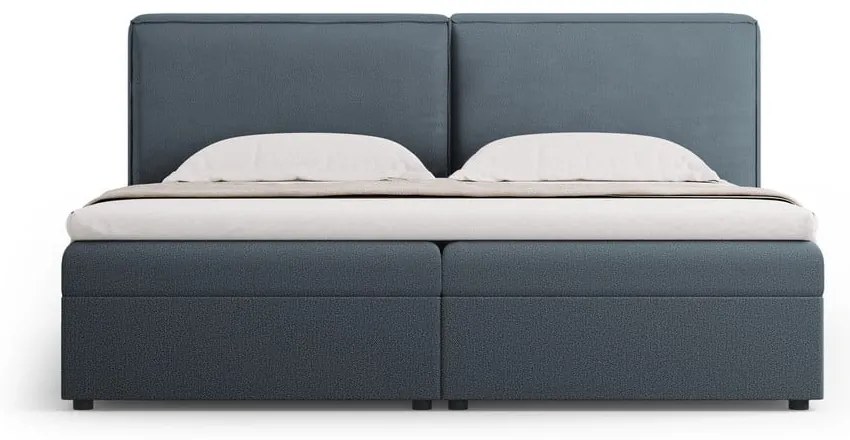 Kék ágyneműtartós boxspring ágy 160x200 cm Arendal – Cosmopolitan Design