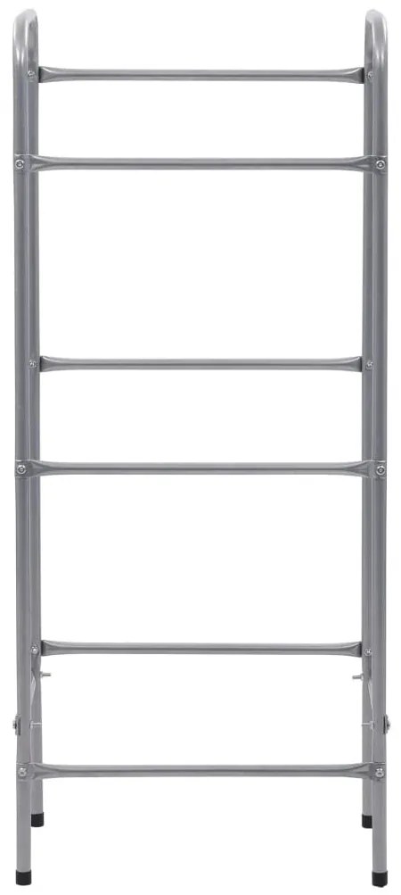 Ezüst acél tárolópolc 3 ládához 50 x 33 x 116 cm