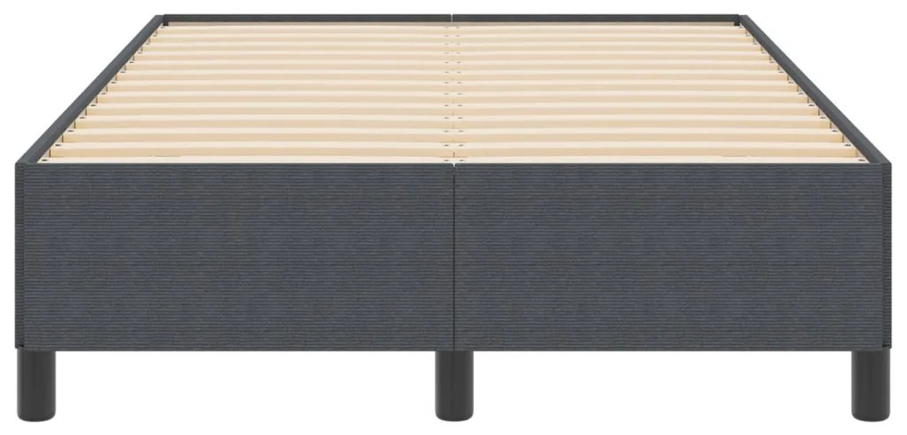 vidaXL Ágykeret Sötétszürke 120 x 190 cm Bársony anyag