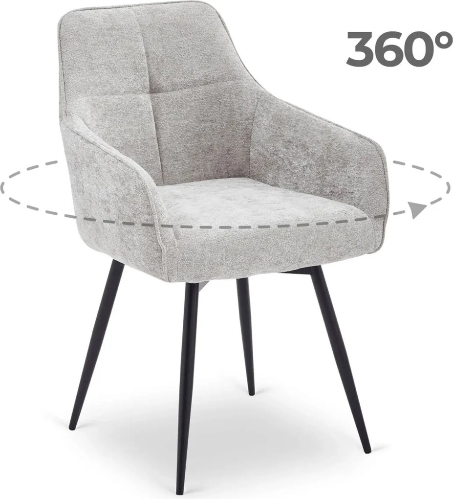 LARISA forgó étkezőszék szürke