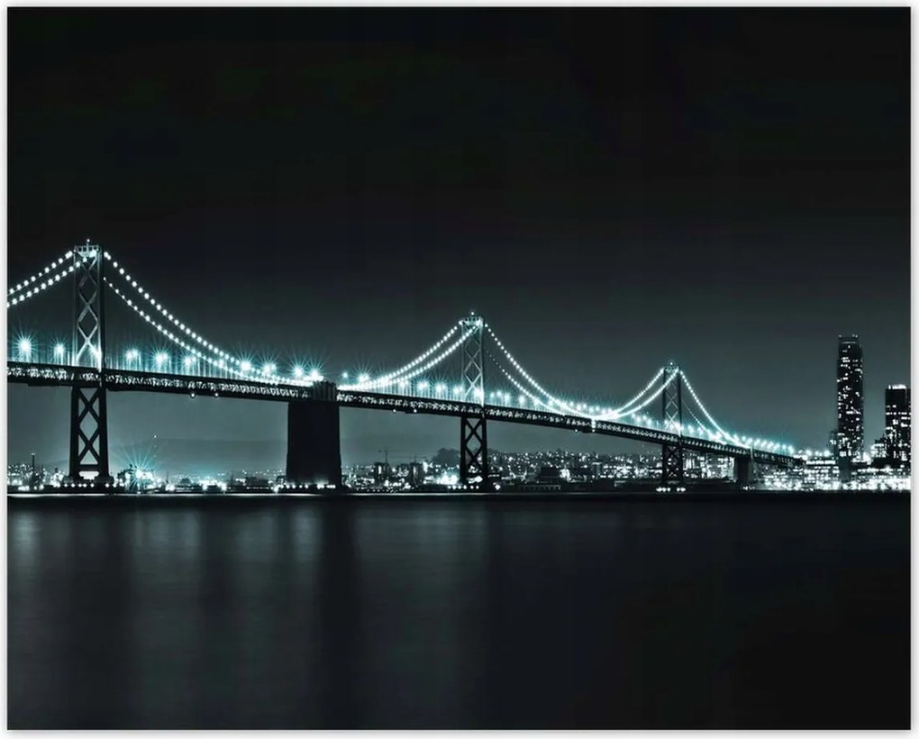 Poszterek 50x40 Usa Híd az éjszakában Fények