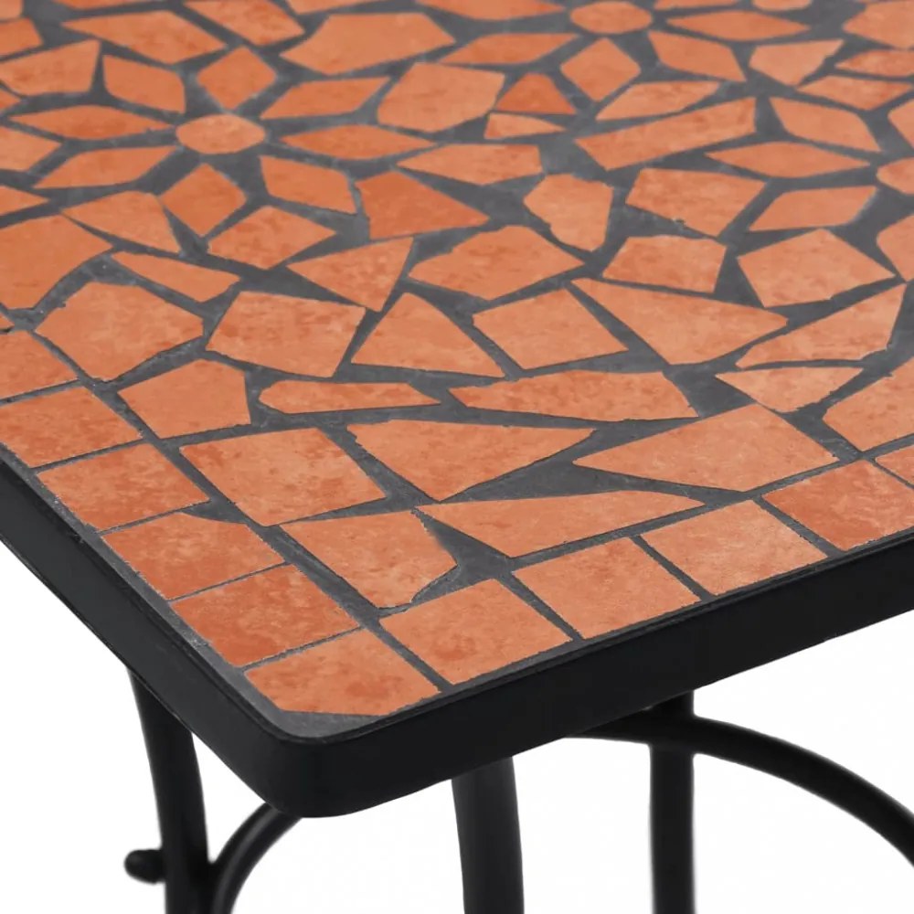 terrakotta mozaikos bisztróasztal 60 cm