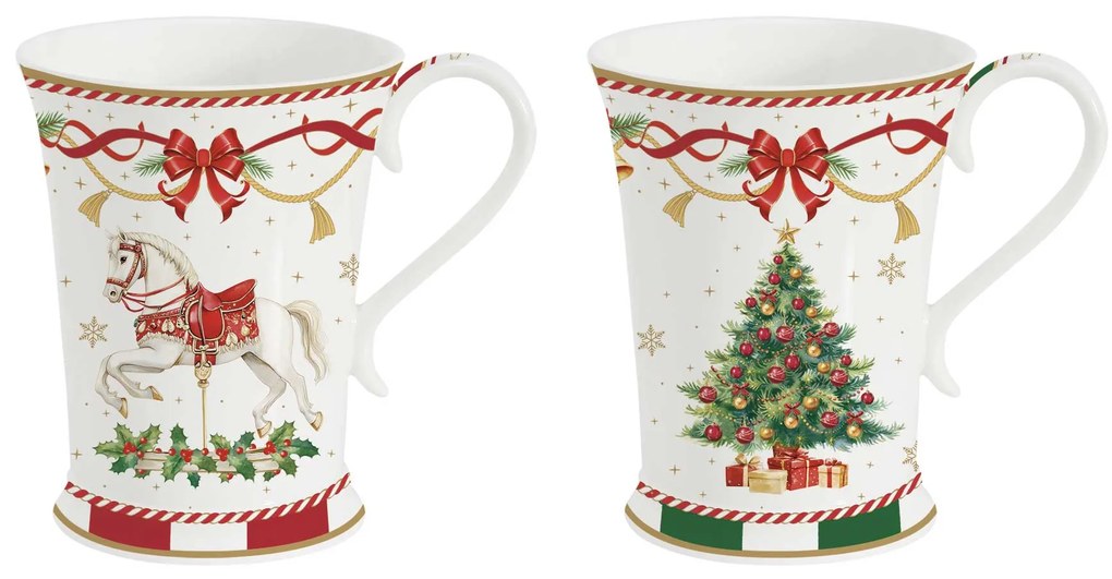 Karácsonyi porcelán bögre 2 db szett 300 ml díszdobozban Christmas Tale