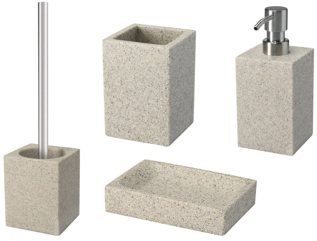 BISK Erga Sand, álló fogkefe pohár, homok, ERG-01596