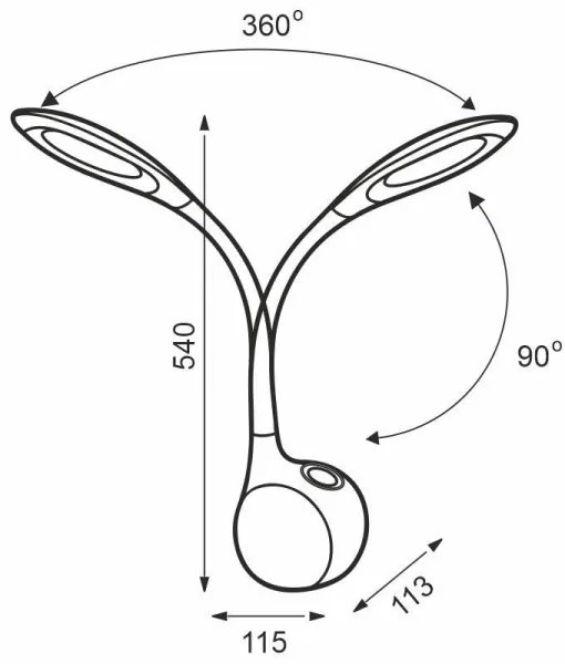 LED RGB Dimmelhető érintős asztali lámpa EMILY LED/7W/230V