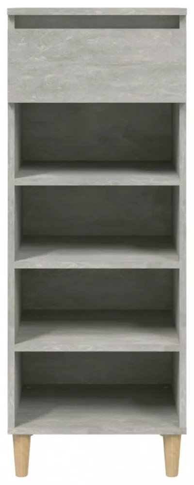 betonszürke szerelt fa cipőszekrény 40 x 36 x 105 cm