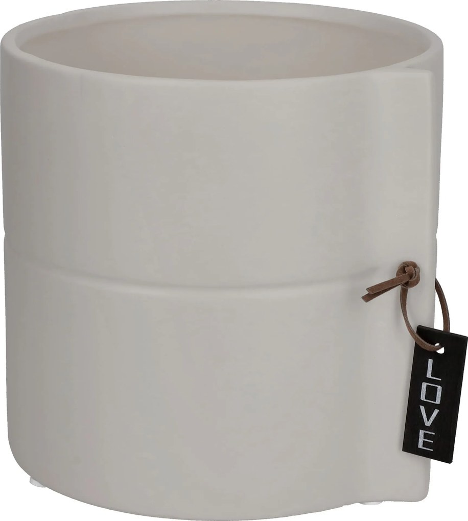 Kerámia Virágtartó 13 cm Kerek Szürke