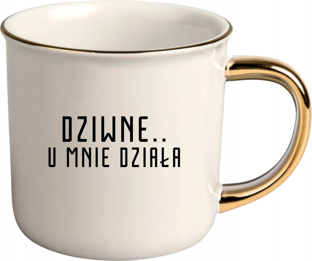 Bögre Fehér Arany Rant Ajándék Vicces Furcsa Nálam Működik It Iroda