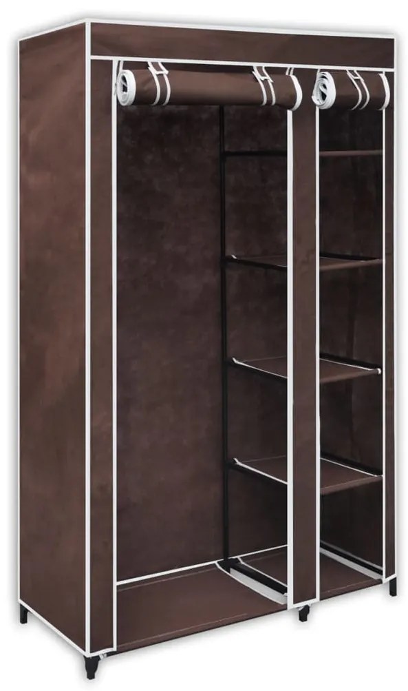 vidaXL barna szövet ruhásszekrény