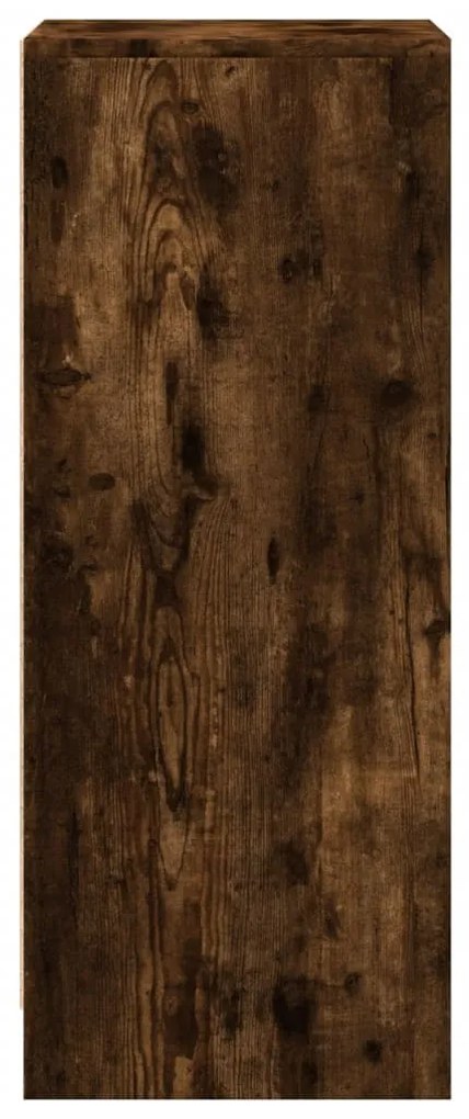 füstös tölgy szerelt fa tálalószekrény LED-del 42,5x34x85 cm