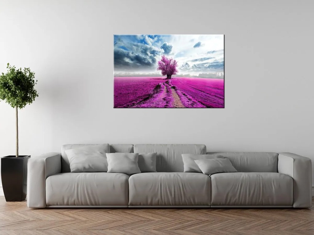 Gario Vászonkép Fa a lila mezon Méret: 40 x 100 cm