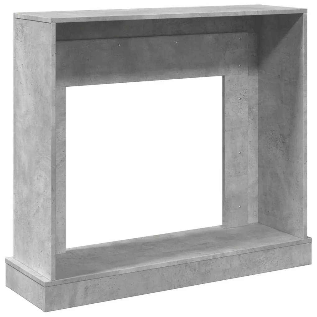 betonszürke szerelt fa kandallóburkolat 100 x 30 x 87,5 cm