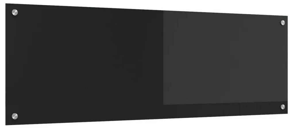 Konyhai Fali Panel Fekete 120x40x0,6 cm Edzett Üveg
