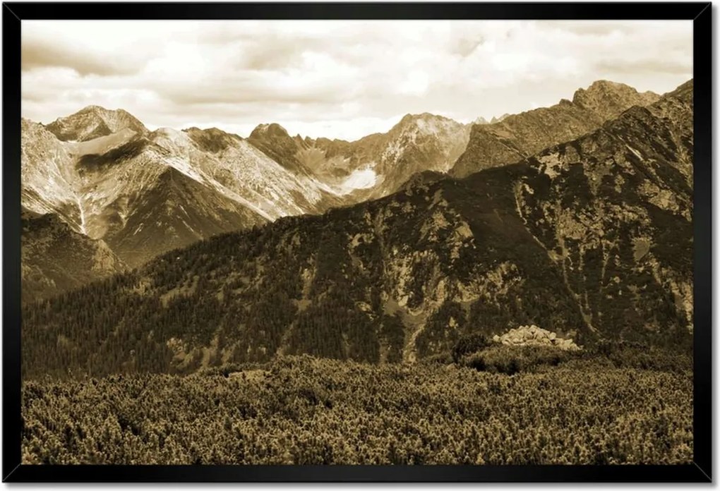Poszterek keretben 60x40 Tátra Lengyel hegyek Kilátás