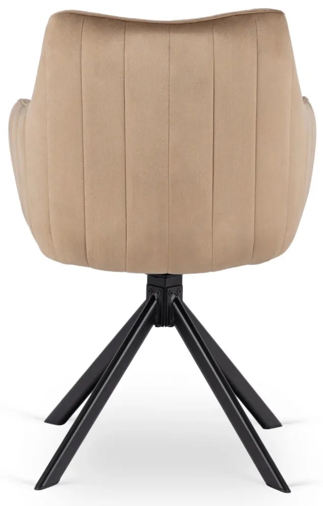 Forgó Étkező/Tárgyaló Szék Bézs Bársony Szövettel. MUMBAI 2
