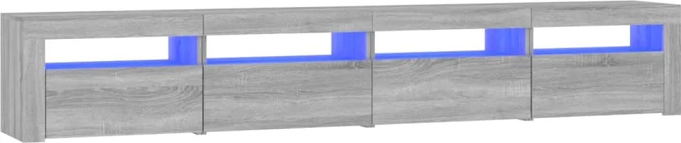 vidaXL szürke sonoma színű TV-szekrény LED-lámpákkal 240x35x40 cm