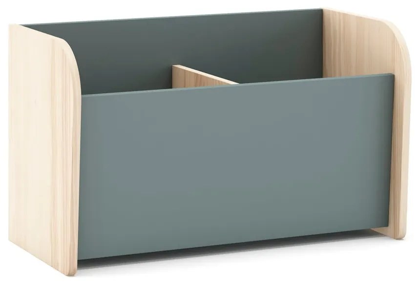 Szürkészöld gyerek könyvespolc 70x42x35 cm Esteban – Marckeric