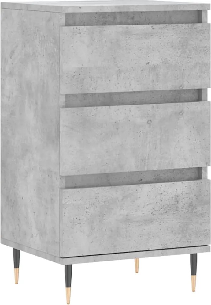 vidaXL betonszürke szerelt fa tálalószekrény 40 x 35 x 70 cm