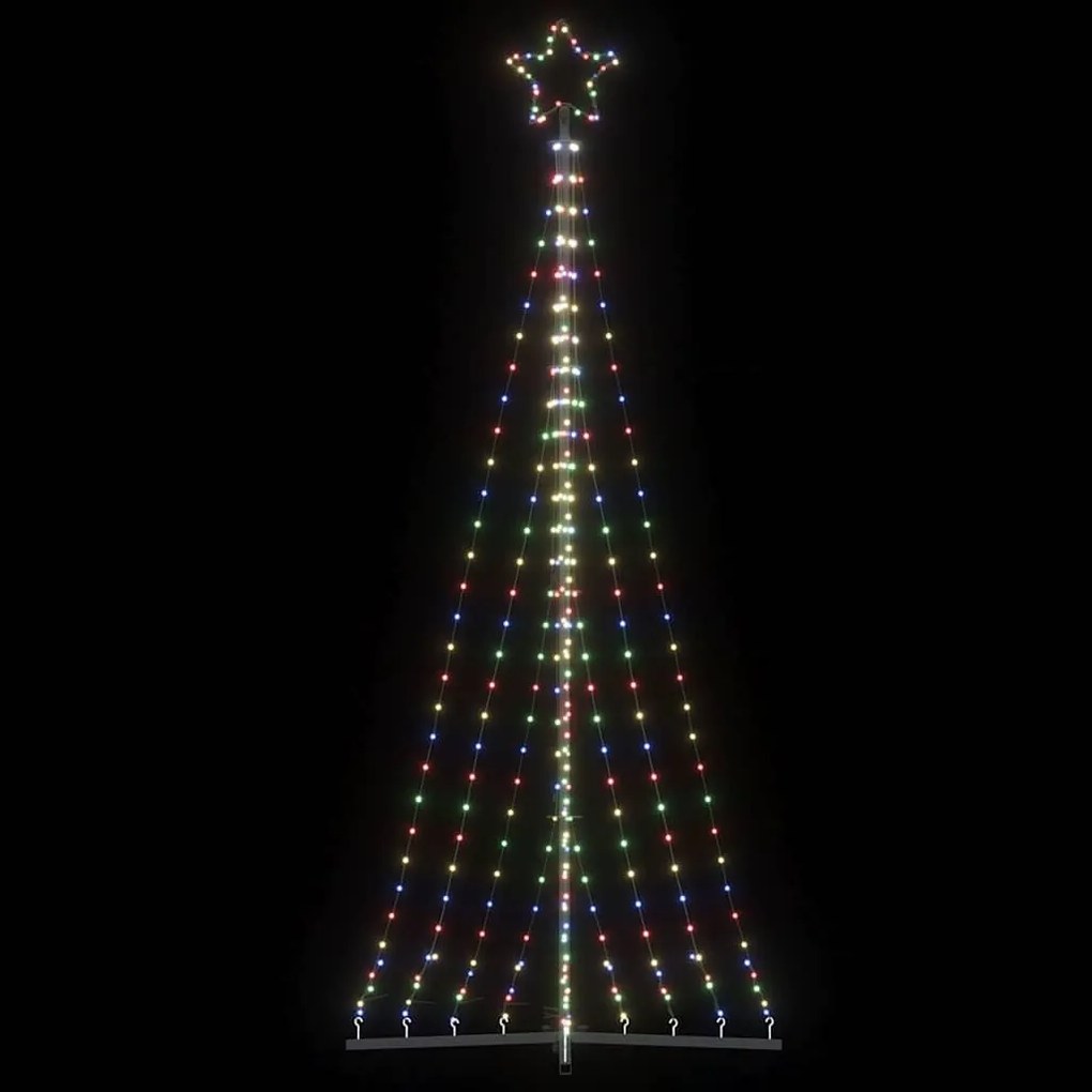 színes LED karácsonyfa 447 LED 249 cm