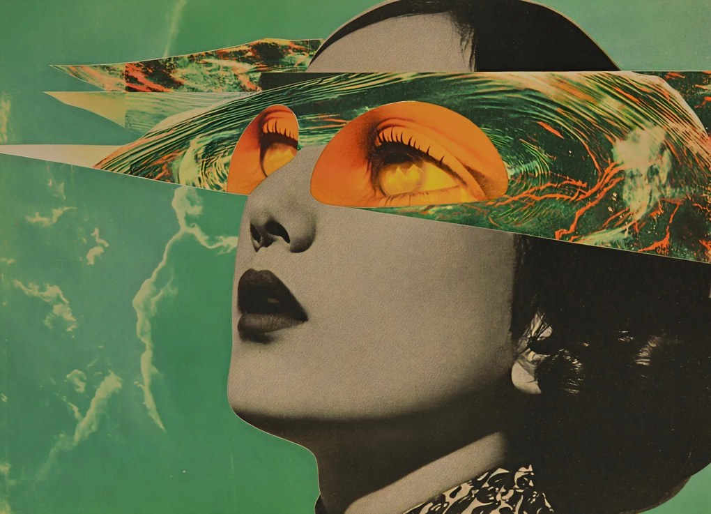 Poszter 18x13cm Kivágott szemek tekintete