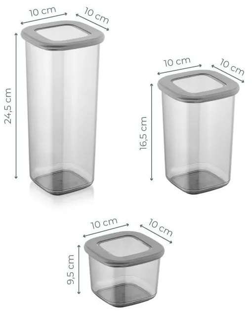 Élelmiszertartó doboz szett 12 db-os Fresco – Hermia