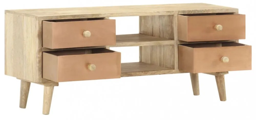 tömör mangófa TV-szekrény 110 x 30 x 45 cm