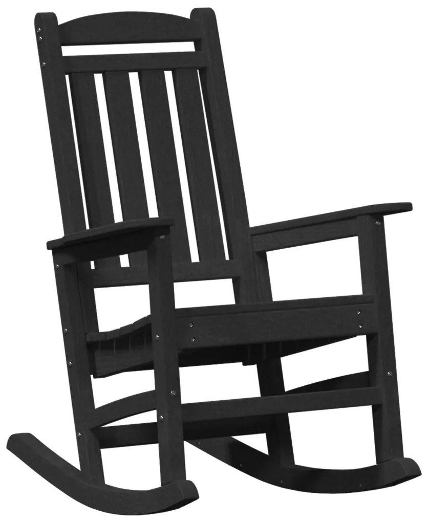 Kerti Hintaszék Fekete 70x92x108 cm HDPE