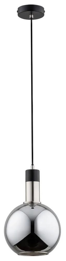 Csillár zsinóron MAYA 1xE27/60W/230V fekete/króm