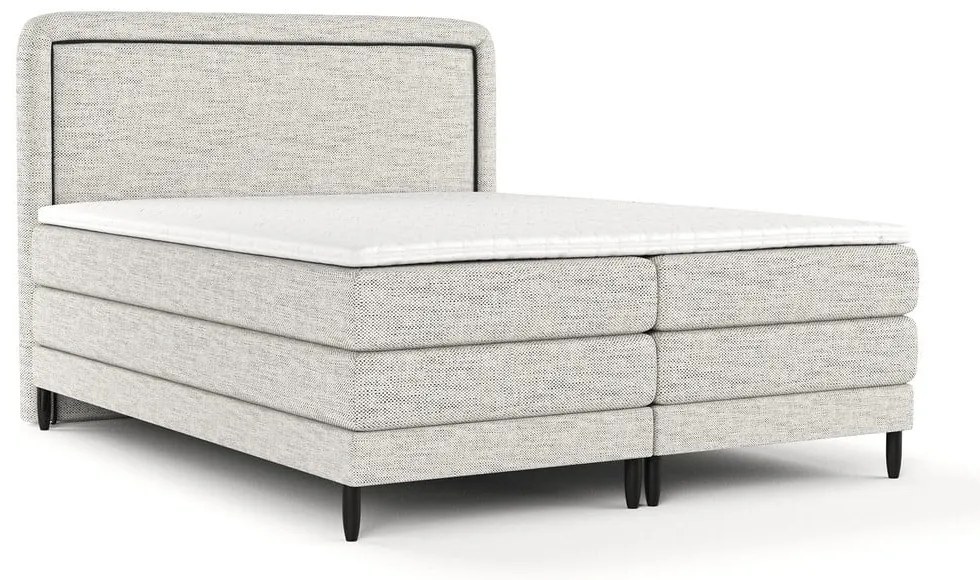 Világosszürke boxspring ágy 140x200 cm Dove – Maison de Rêve
