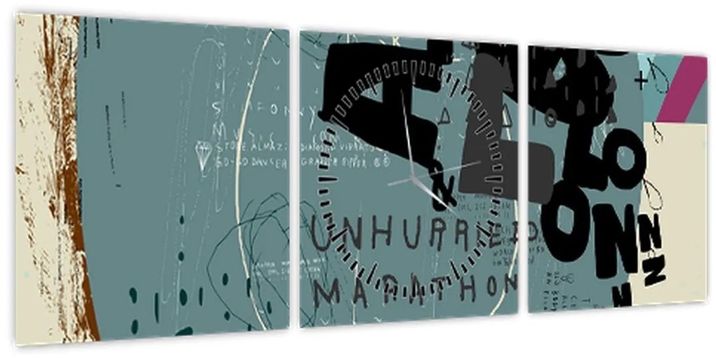 Kép - Repülő léggömb szivárvánnyal (órával) (90x30 cm)