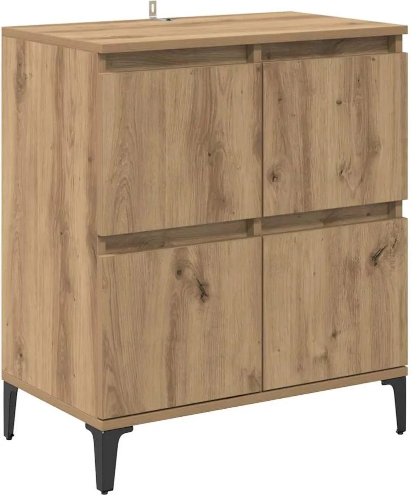 vidaXL Széf Artisan tölgy 60 x 35 x 70 cm Műszaki fa és vas