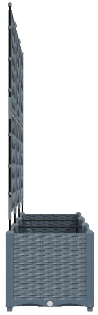 Kertvirágtartó Rácsos 3 db Világosszürke 120x40x143 cm
