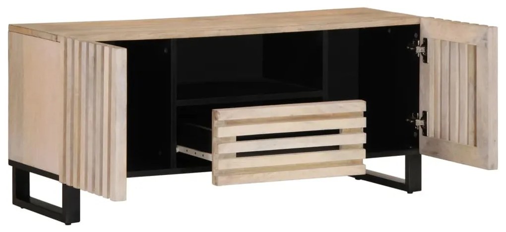 tömör mangófa TV-szekrény 100 x 34 x 46 cm