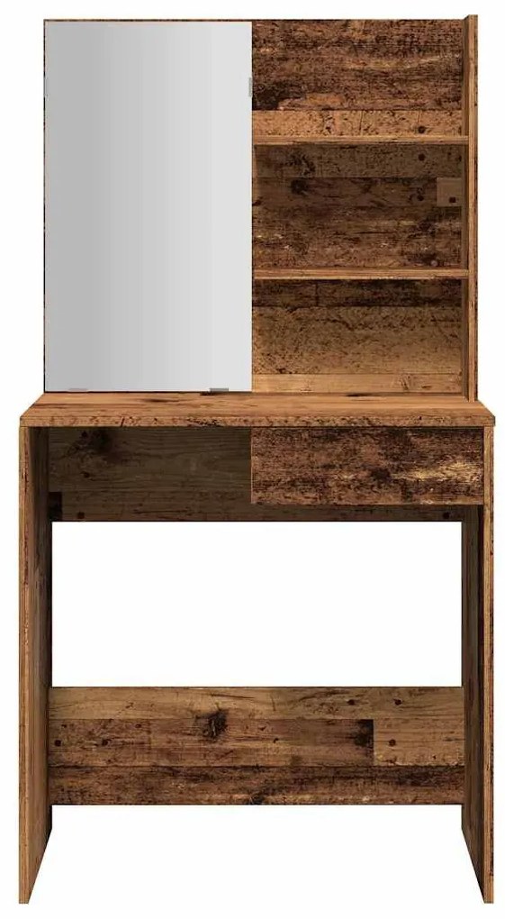 Öltözőasztal tükörrel Régi fa 74,5x40x141 cm