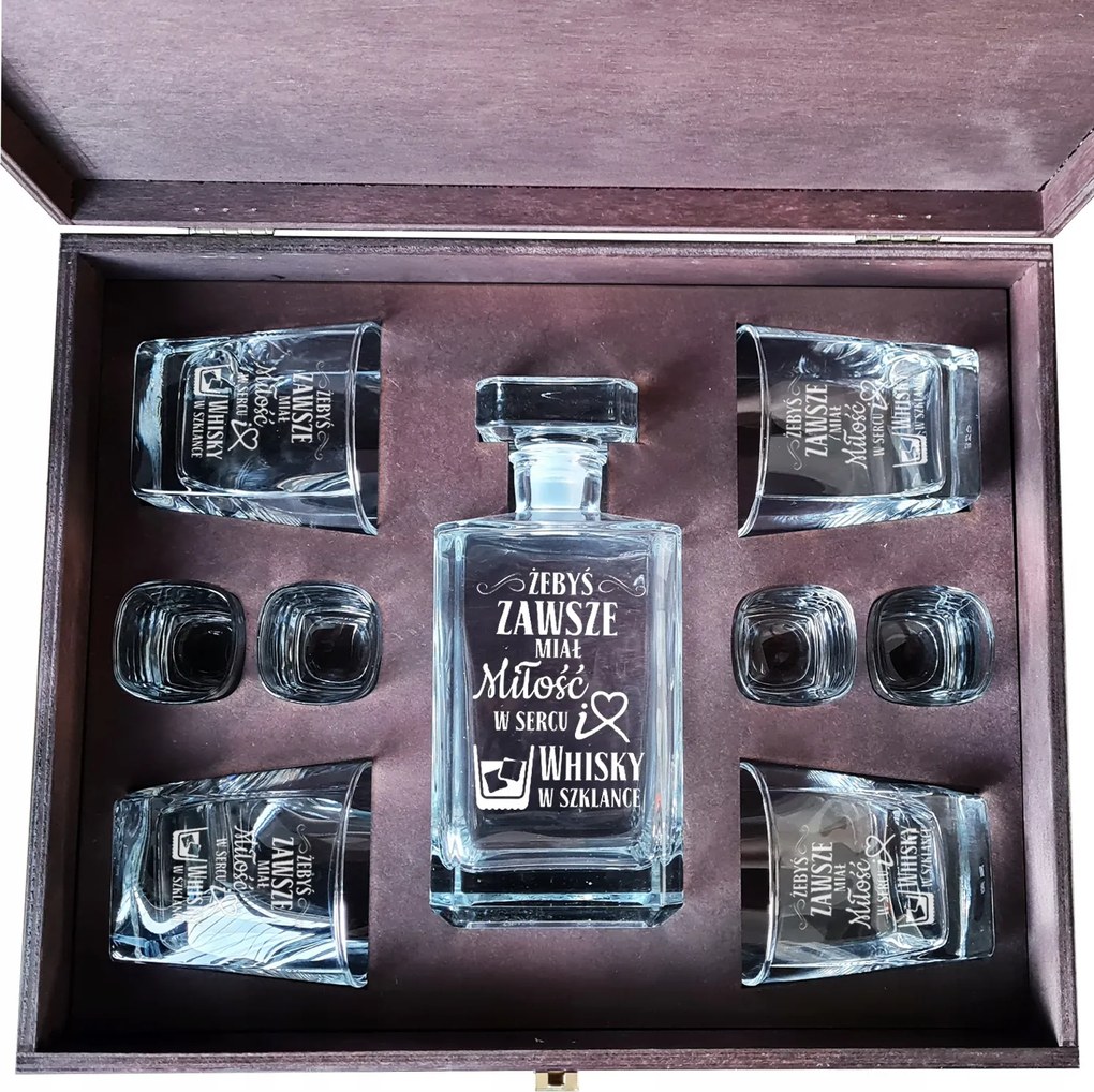 Karafka szett 4 pohár 4 pohár születésnapra