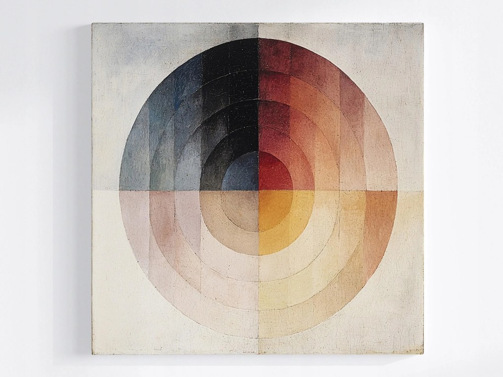 Poszter Grafika Absztrakt Bauhaus Kör Geometria 80x80